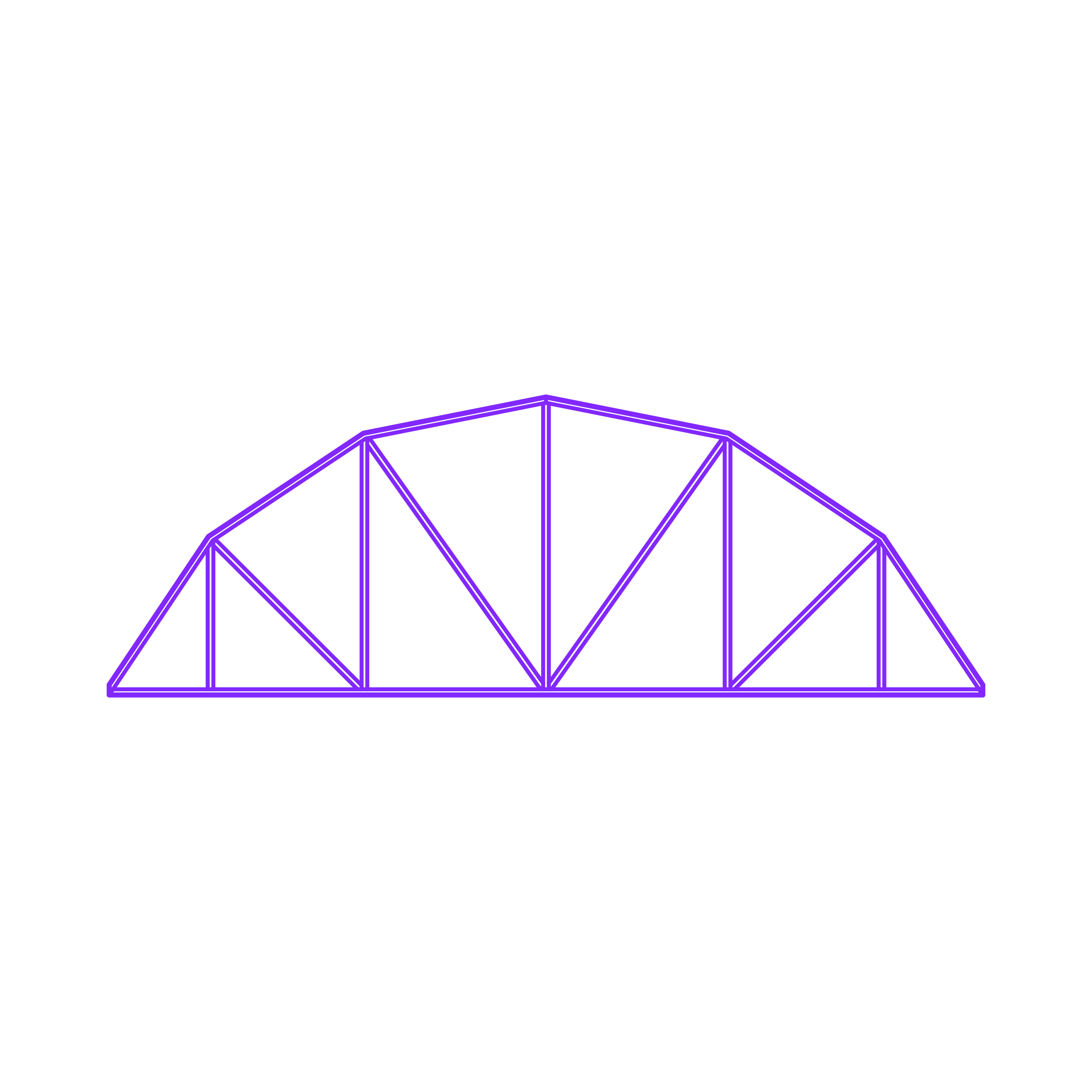 Buildings Trusses Bowstring Line Art Illustration Svg Free Vectors
